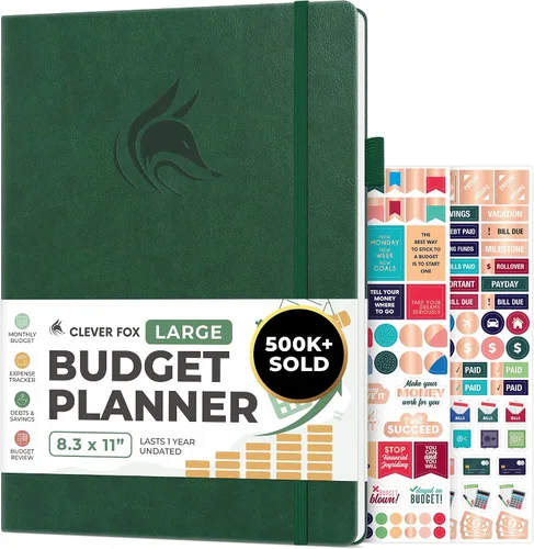 Vista 30 de Clever Fox Planificador de presupuesto de bolsillo, mini cuaderno de seguimiento de gastos. Organizador de presupuestos mensual, cuaderno
