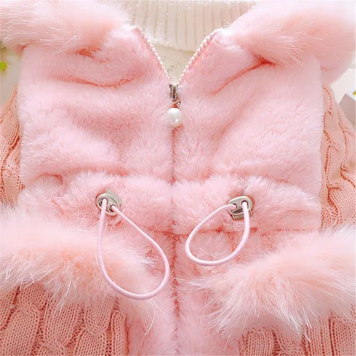 Vista 3 de Chaqueta cálida para bebés y niñas, invierno y otoño para niños pequeños