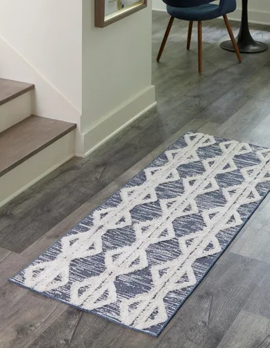 Vista 18 de Unique Loom Sabrina Soto Casa Collection - Alfombra de área - Palma (2 pies 3 pulgadas x 6 pies 1 pulgada, gris antracita/marfil)