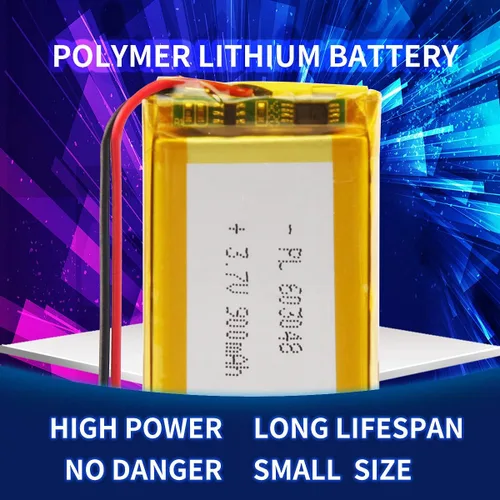 Vista 4 de Batería recargable Lipo de la batería del polímero de iones de litio de 3.7v 900mAh 603048 con el conector del PH 6.6 ft m