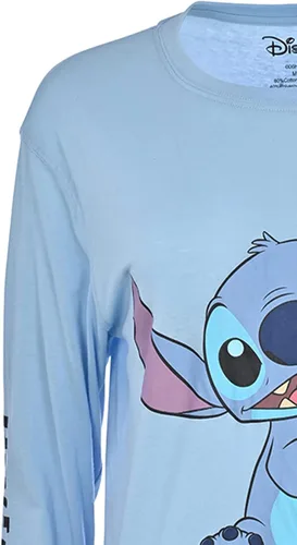 Vista 6 de Lilo and Stitch - Camisa de manga larga para mujer, diseño clásico de Lilo y puntada, con estampados de manga