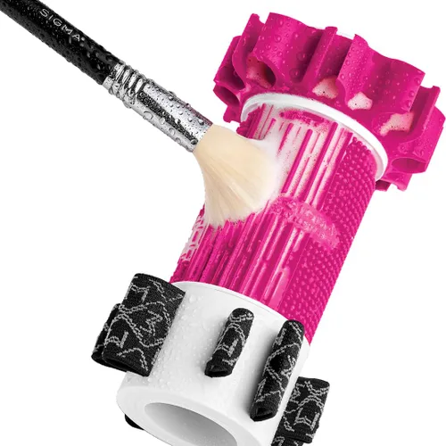 Vista 4 de Sigma Beauty Sigma Dry'n Shape® Spa, limpiador de brochas de maquillaje Cepillos en 4 texturas patentadas para lavar, enjuagar y refinar, luego