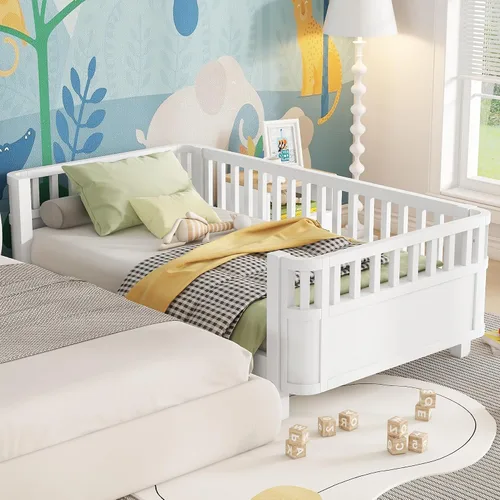Vista 15 de Harper & Bright Designs - Estructura de cama de madera Blanco con cajones de almacenamiento