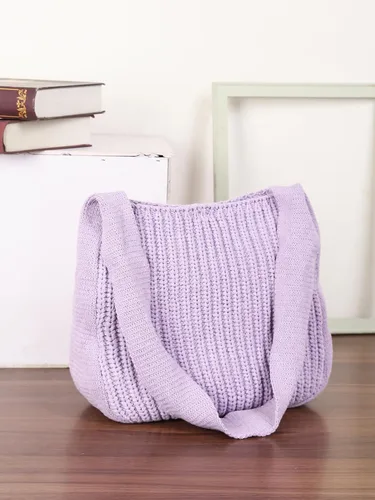 Vista 5 de ENBEI Bolsos de hombro para mujer Bolsos de ganchillo Bolso de punto grande Bolso de mano estético para la escuela lindo Bolsas de mano Bolsa