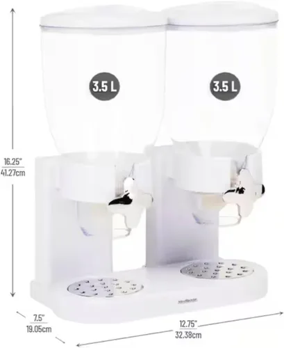 Vista 2 de Dispensador de cereales doble, blanco SF49328