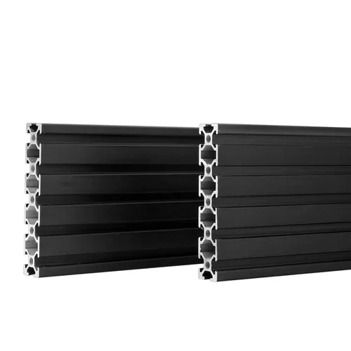 Vista 7 de Extrusión de aluminio con ranura en T 20100 para piezas de impresora 3D y bricolaje CNC, negra, 500mmX2