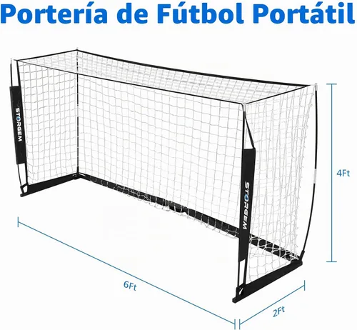 Vista 7 de Storgem Soccer Goal for Backyard with Bow Frame, Collapsible Metal Base