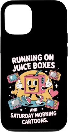 Vista 26 de Cajas de jugo y dibujos animados - Funda retro nostalgia para niños de los 90 para iPhone 16