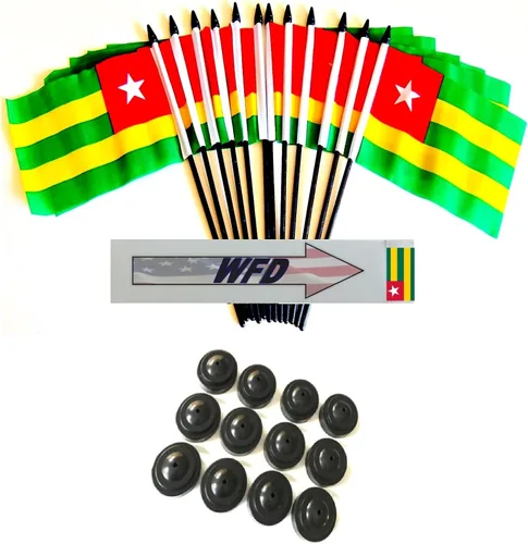 Vista 52 de Paquete de 12 banderas de escritorio de oficina en miniatura de poliéster Afganistán de 4 x 6 pulgadas y pequeñas banderas de mesa, 1 docena de mini