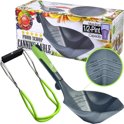 Vista 7 de Cucharón de sopa -500F resistente al calor y sin bisfenol A. Cuchara de cucharón antiarañazos de 8 onzas. Cucharas antiadherentes para salsa pasta.