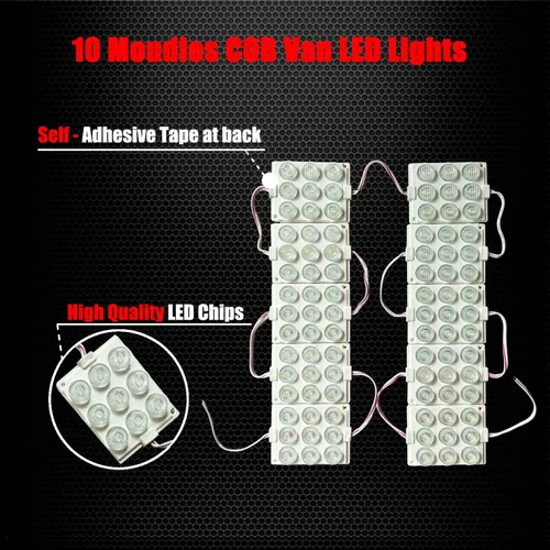 Vista 5 de Ampper Luz interior de furgoneta de 12V 90 LED, color blanco