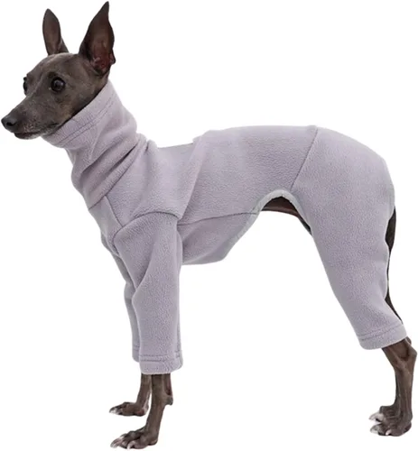 Vista 9 de Greyhound Clothes - Overol de invierno para perro, cálido de cuello alto, overol de cuatro patas, sudadera de manga larga, abrigo al aire libre