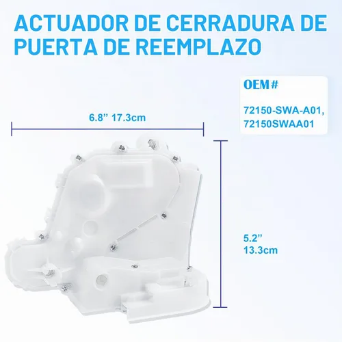 Vista 5 de Motor del actuador de la cerradura de la puerta del lado del conductor delantero izquierdo compatible con Honda CR-V 2007-2011 Reemplazar