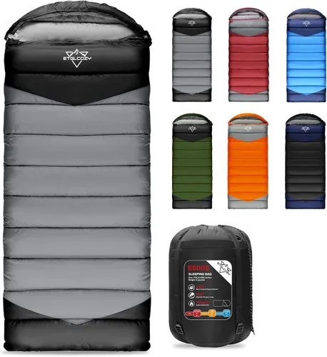 Vista 12 de Lightweight 3-Season Sleeping Bag for Adults/Kids Camping, Compact w/Compression Sack, Waterproof Ripstop, Portable for Backpacking Hiking Travel