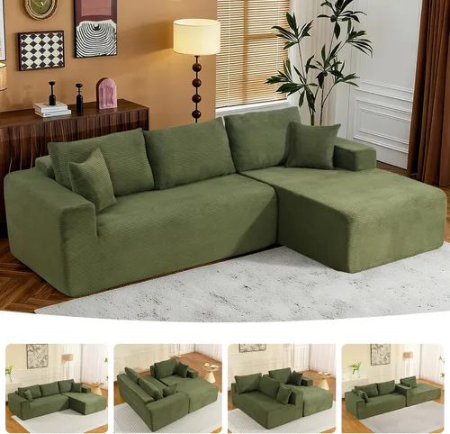 Vista 17 de Nuevo Sofá Seccional Modular Cloud Couch 2025 de 108", Sofá Seccional Modular con Chaise en Forma de L, Sofá Seccional Modular de Asiento Profundo