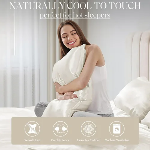 Vista 228 de Madison Park Essentials - Juego de sábanas de satén de lujo y sedoso con brillo natural, bolsillo elástico de 14 pulgadas para colchones de hasta 16