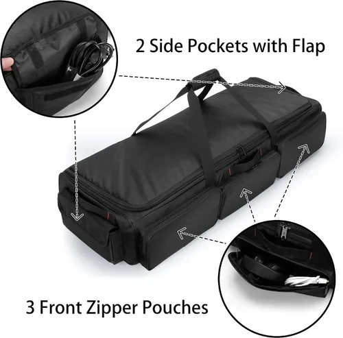Vista 5 de samdew Bolsa de Almacenamiento Debajo del Asiento Compatible con Cabina SuperCrew, Organizador de Camión Debajo del Asiento con 4 Divisores