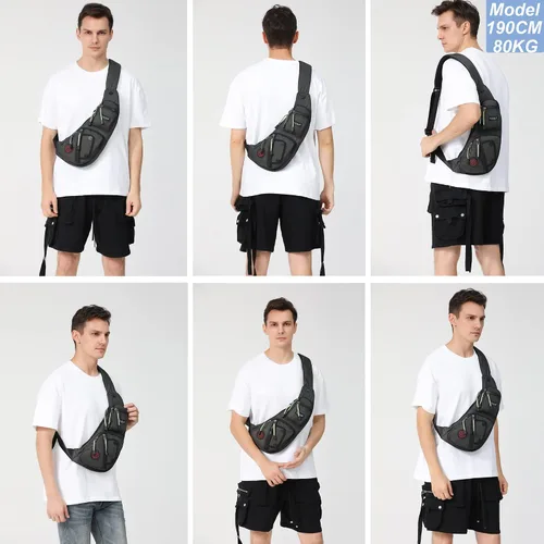 Vista 7 de Nicgid Sling Bag - Mochila bandolera para hombre), LYSB01NH075BJ-SPRTSEQIP