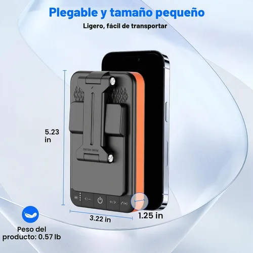 Vista 2 de JTEMAN Altavoz Bluetooth con soporte de teléfono de carga, portátil