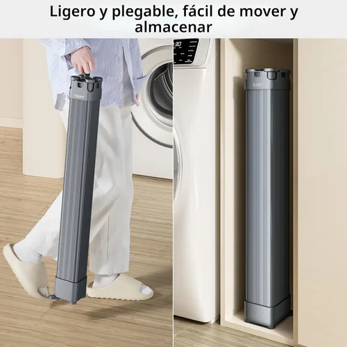 Vista 4 de BIREN Tendedero de Ropa Plegable Extensible Tendedero de Lavandería con 16 Clips Tendedero de Ropa Plegable que Ahorra Espacio para Colgar Ropa
