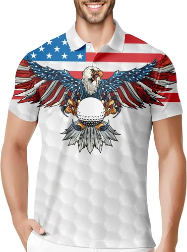 Vista 20 de HIVICHI Camisas de golf divertidas para hombre con patrón estampado loco colorido y novedad de alto rendimiento que absorbe la humedad, camisa tipo