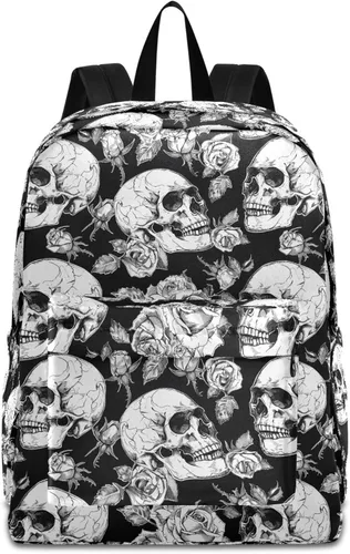 Vista 15 de MNSRUU Mochila para estudiantes para la escuela, Halloween, mochila luminosa de murciélagos para laptop, mochila estética para niñas, niños, mochila