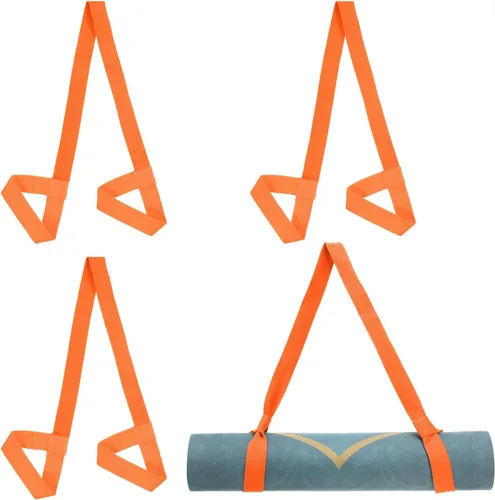 Vista 6 de PATIKIL Correa de esterilla de yoga, correas ajustables para esterilla de yoga, correas de transporte de algodón antideslizante soporte