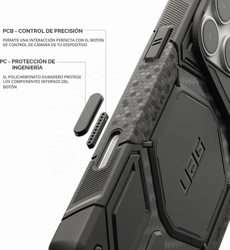 Vista 3 de UAG Monarch Pro - Funda para iPhone 18 Pro Max / iPhone 17 Pro Max, fibra Monarch Pro - Fibra de carbono