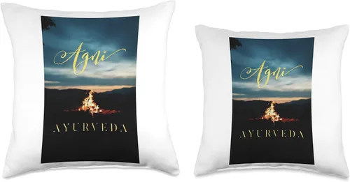 Vista 3 de Agni Vital Fire Transformation Ayurveda Flame Energy Throw Pillow, 16x16, multicolor