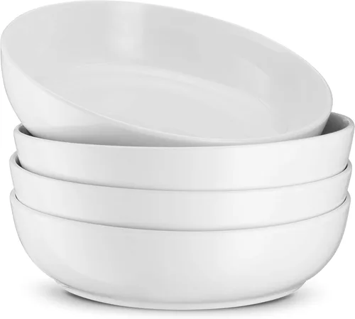 Vista 13 de KooK Tazón para pasta, ensaladeras, sopa, cuencos para servir, cerámica, gran capacidad, apto para microondas y lavavajillas, juego de 4, 40 onzas