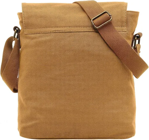 Vista 3 de Bolso de mensajero, bolso de hombro de lona pequeño vintage