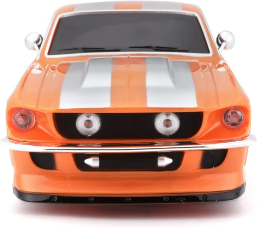 Vista 8 de Maisto Tech R/C 1:24 Escala 2.4 GHz 1967 Ford Mustang GT, Naranja Metálico