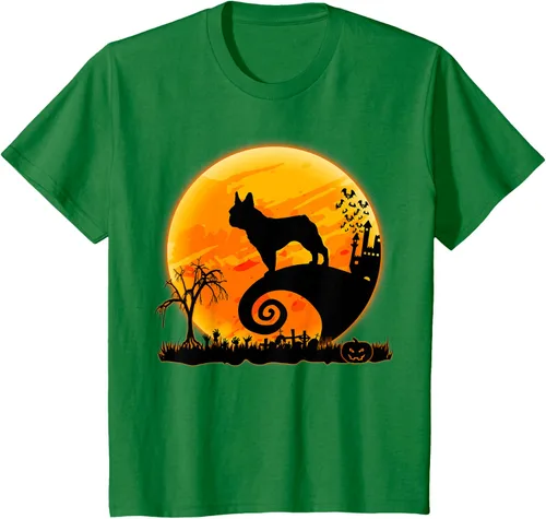 Vista 36 de Camiseta divertida de disfraz de Halloween para perro y luna de Bulldog francés, Negro, S