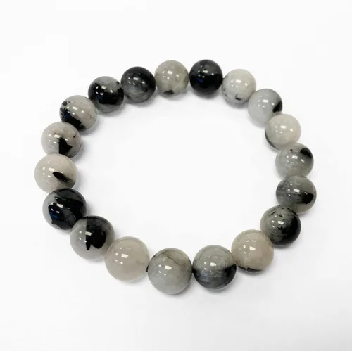 Vista 458 de Gem Avenue Handmade Round Bead Stretch Bracelet Unisex Natural Stone Beaded Jewelry for Men & Women, Elastic Wristband for Daily Wear