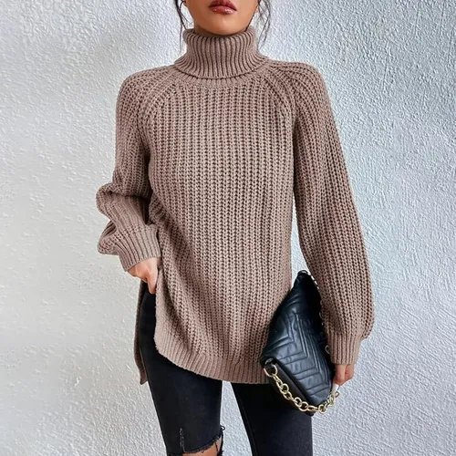 Vista 2 de ChicCrate Suéteres de otoño para mujer, cárdigan de punto grueso con frente abierto, con botones, camisa de manga larga, holgada, tallas grandes