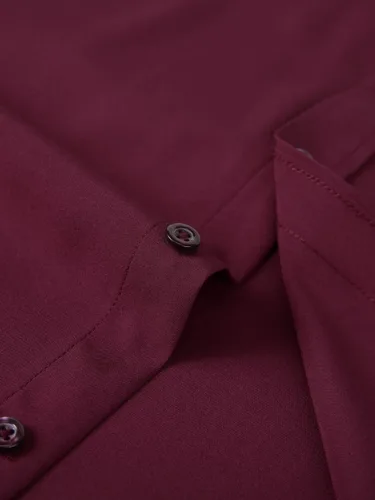 Vista 62 de corfty Camisa de vestir de manga larga para hombre, ajuste regular, elástica, sin arrugas, casual, con botones