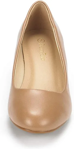 Vista 4 de DREAM PAIRS Debbie - Zapatos de tacón de cuña media para mujer