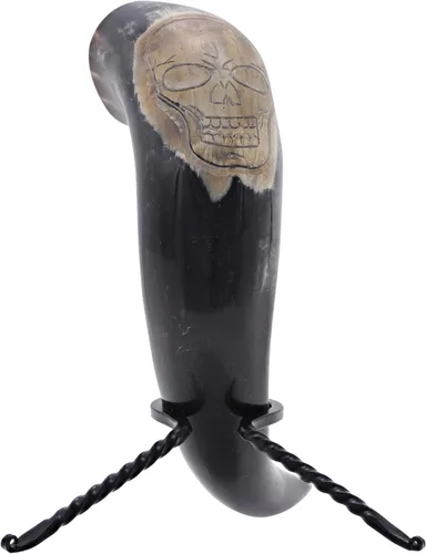 Vista 7 de Armory Replicas Cuerno para beber celta Handfasting - Cuerno natural hecho a mano de 12 a 16 onzas con diseño de cruz quemada