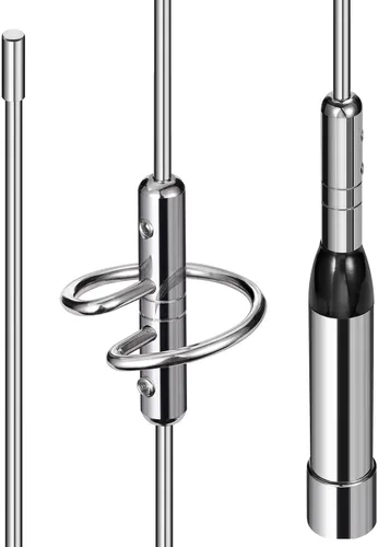 Vista 7 de Bingfu Antena de alta ganancia para radio de jamón móvil para vehículos, VHF UHF de doble banda 136-174MHz 400-470MHz, antenas antioxidantes