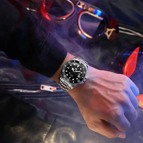 Vista 7 de OLEVS Watch for Men Waterproof Automatic Mechanical Stringing Hollow Out Men's Watches