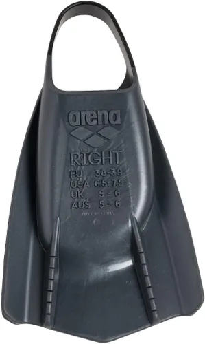 Vista 3 de Arena Unisex Adult Powerfin Pro II - Aletas de entrenamiento para natación para hombres y mujeres, lámina corta de silicona, reversibles