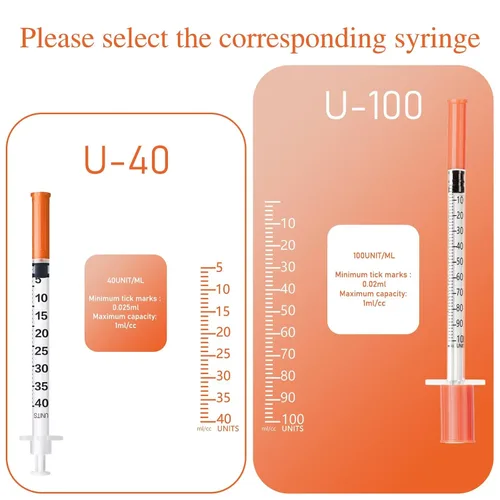 Vista 6 de Jeringas U-100 1ml 29G 0.5in/13mm, Dosificación Cómoda y Precisa, Paquete de 100