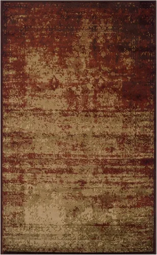 Vista 3 de Alfombra moderna de la colección Superior Afton Acid Wash, Polipropileno, Caoba Modern Abstract Rugs for High Traffic Living Room, Dining