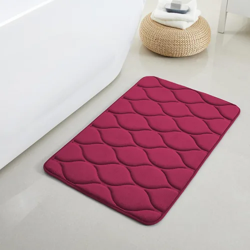 Vista 9 de Yafa Home Fashion 1 alfombra de baño de 17 x 24 pulgadas, espuma viscoelástica, absorbente de agua y antideslizante, color negro