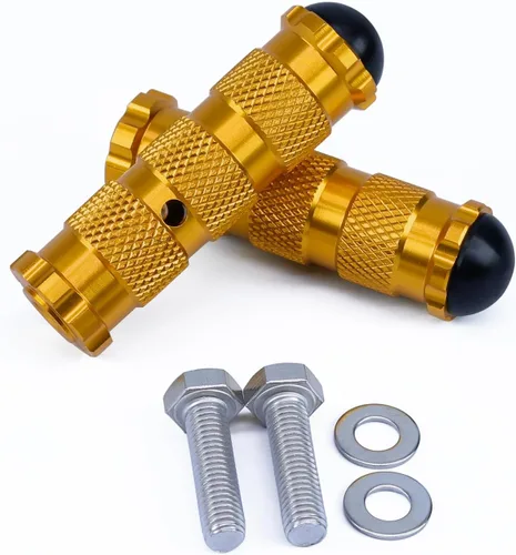 Vista 9 de PROCNC Pedales universales antideslizantes de 8 mm para motocicleta con pernos de instalación para Aprilla Honda Kawasaki Ducati Suzuki Yamaha Negro