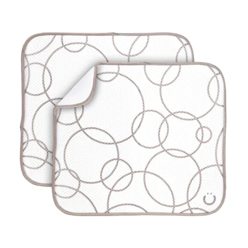 Vista 7 de Ubbi Tapete de secado de platos de microfibra, tapete de secado de biberones, tapete para encimera de cocina, paquete de 2