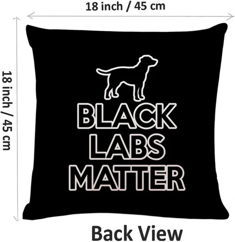 Vista 6 de Funda de almohada decorativa cuadrada de Black Labs Matter para el hogar, sofá, sala de estar, cama, sofá, automóvil, 18 x 18 pulgadas, funda