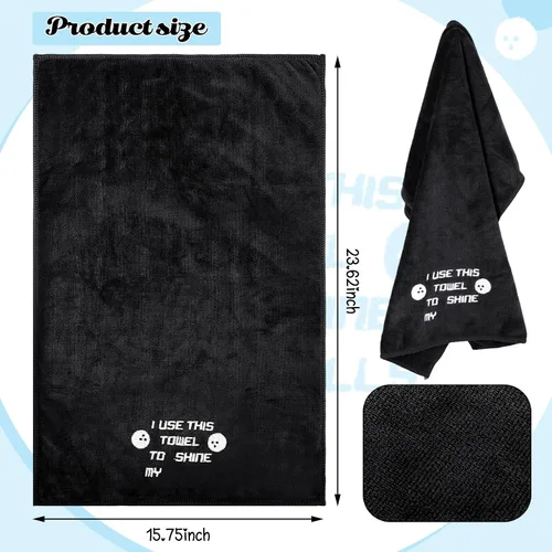 Vista 2 de Newwiee 3 toallas de boliche divertidas de Navidad con caja de regalo, toalla de boliche bordada, accesorios de regalo para hombres, papá, novio