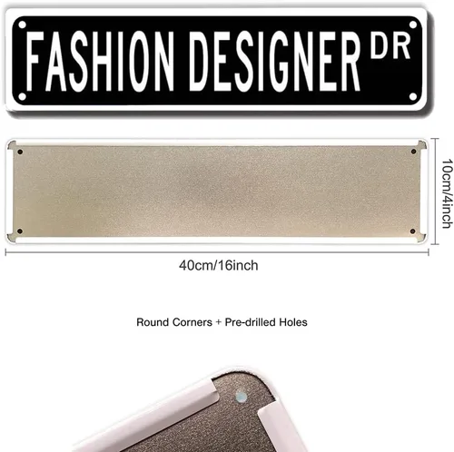 Vista 2 de ERMUHEY Letrero de calle serigrafiado de moda, regalo, decoración de pared para oficina en casa, cueva de hombre, letrero de metal de calidad, 16 x