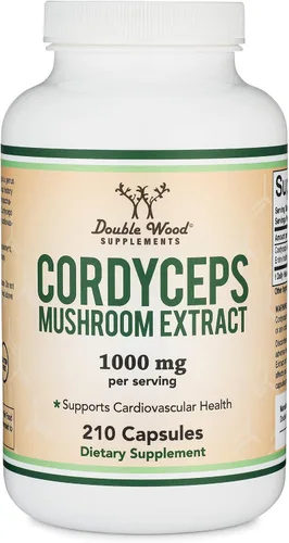 Vista 5 de Cápsulas Cordyceps (extracto de hongo Cordyceps Sinensis) 210 unidades, suministro para 3.5 meses, 1,000 mg